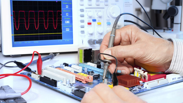 man working on electrical equipment