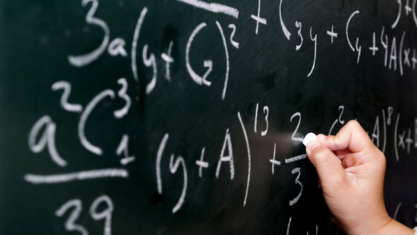 blackboard with math equations