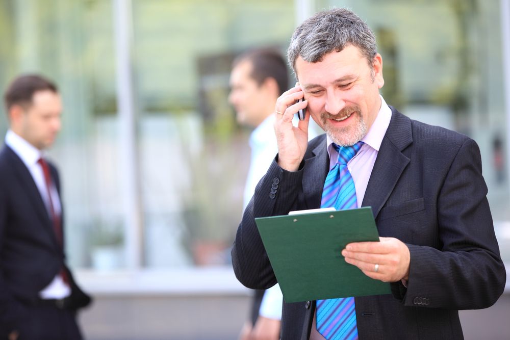 man making a cellphone call