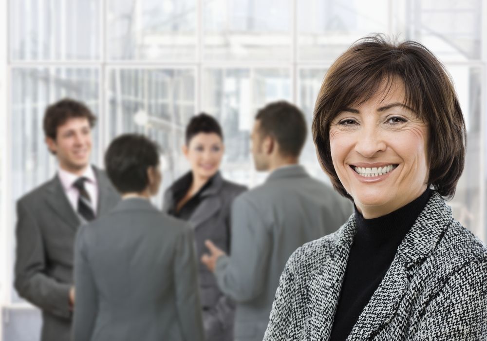 smiling female insurance agent