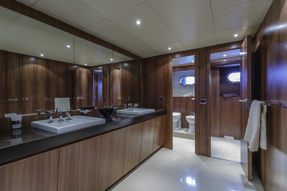 mega yacht bathroom