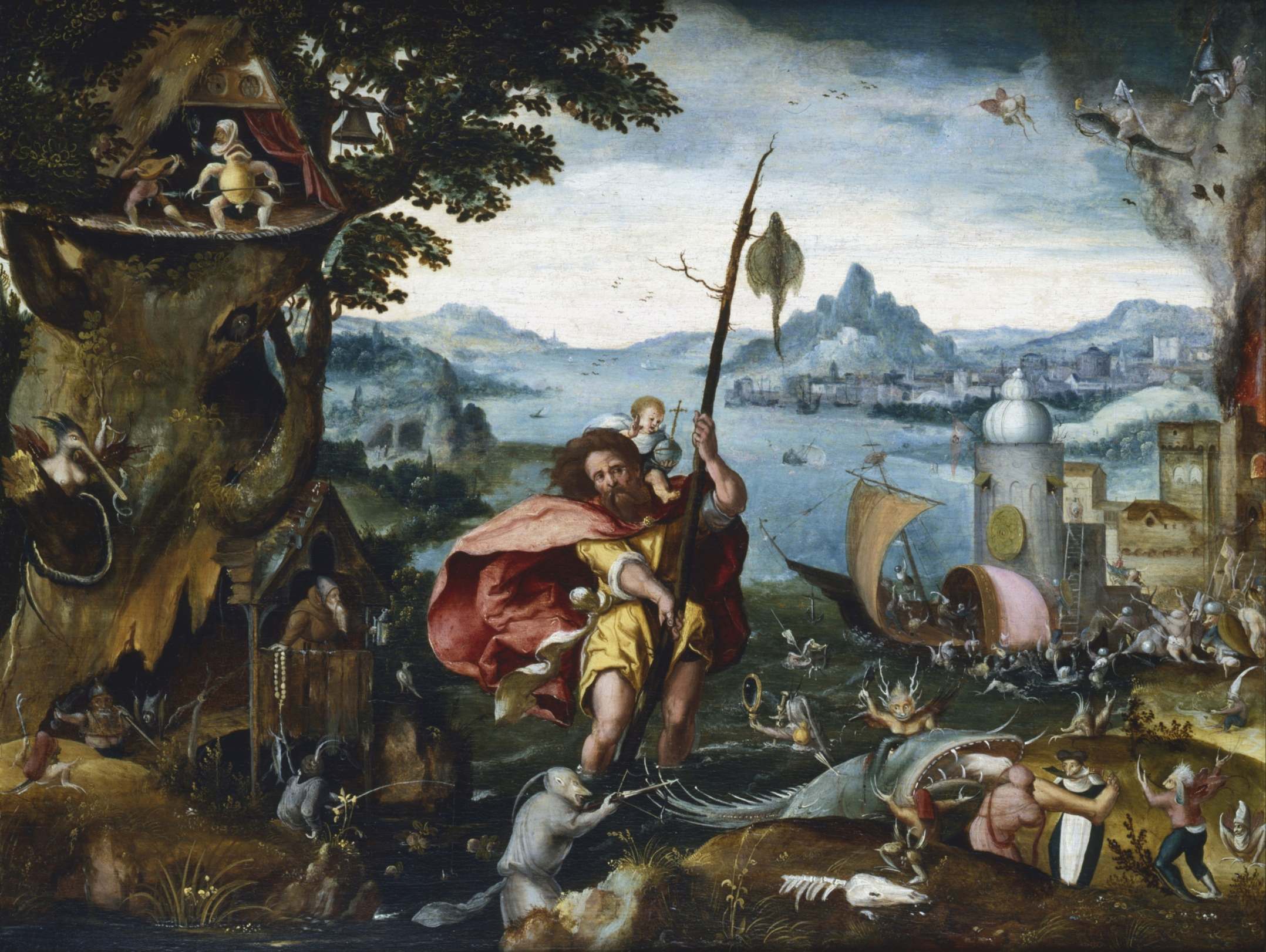 St Christopher Crossing the River by Jan Wellen de Cock