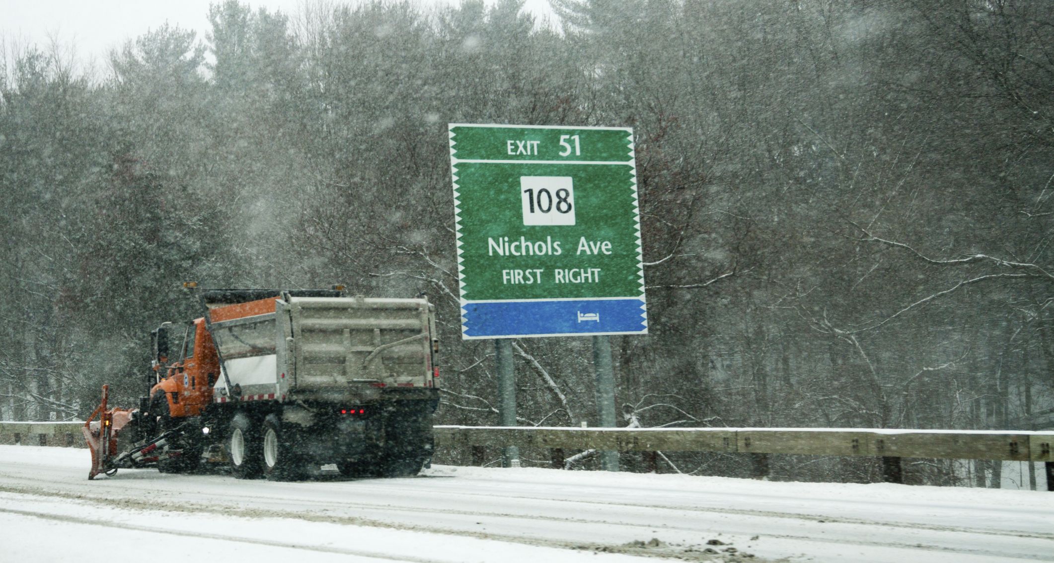 snow plow on highway