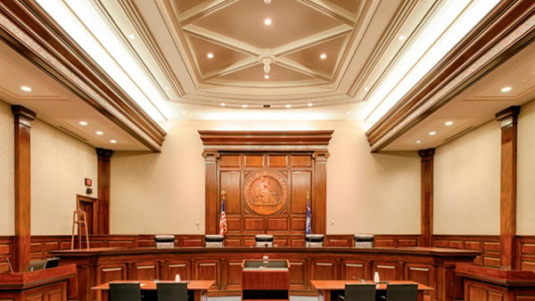 empty courtroom