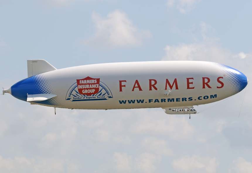 Farmers Insurance blimp