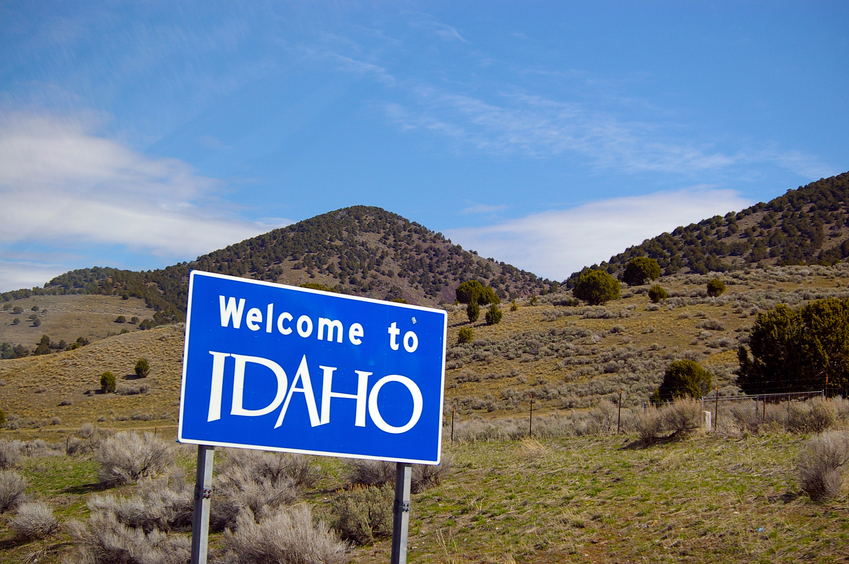 Idaho road sign