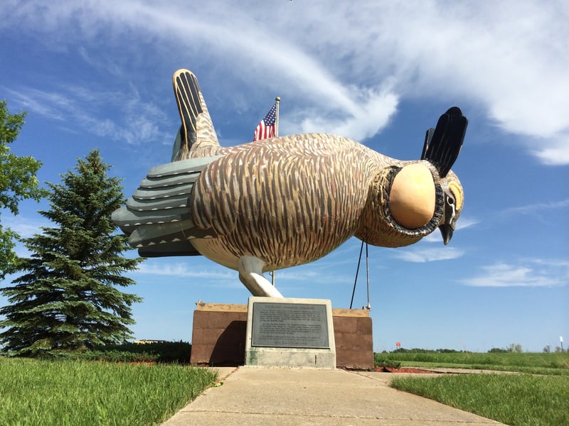 Prairie chicken sculpture