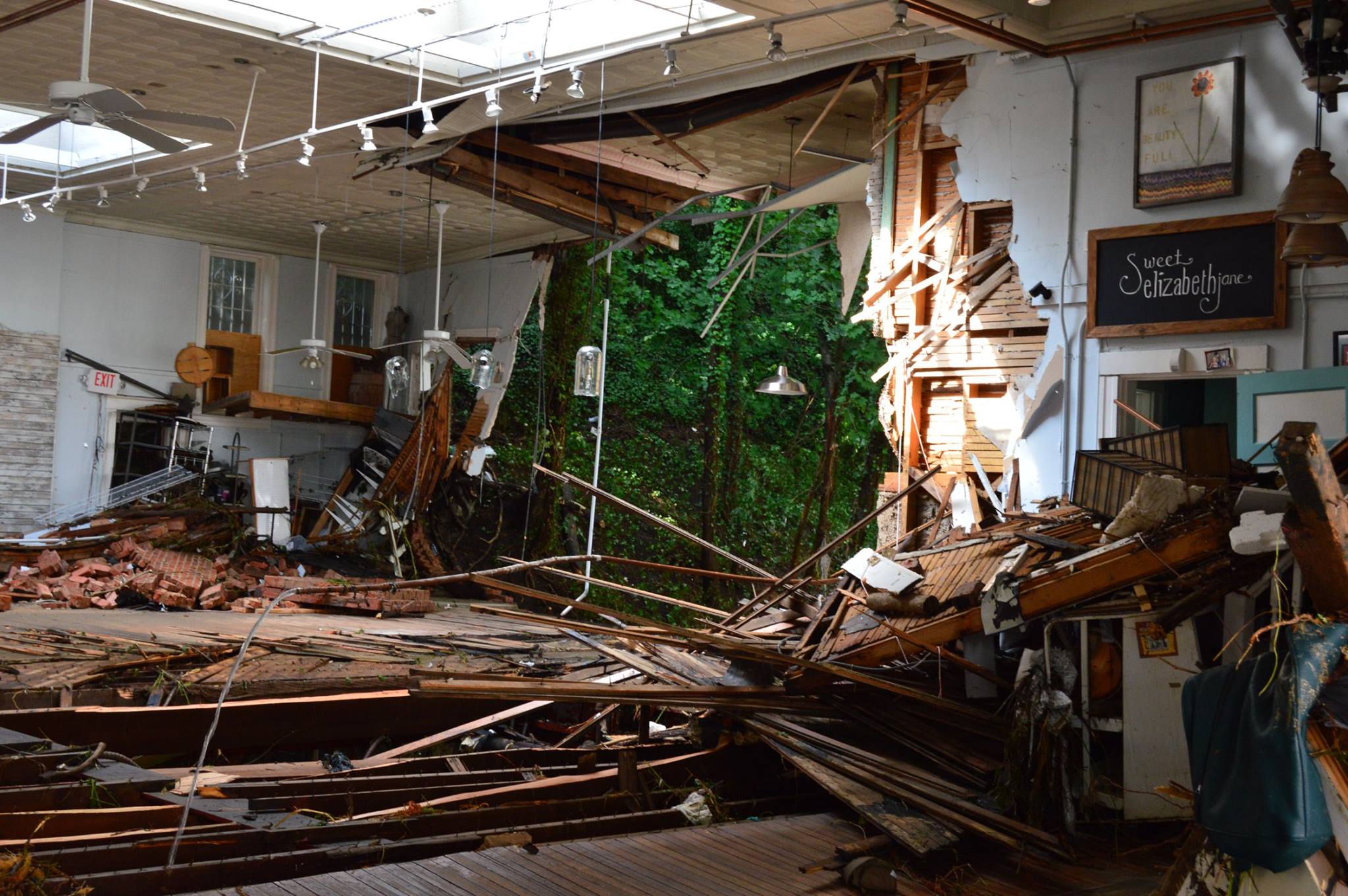 flood-damaged store