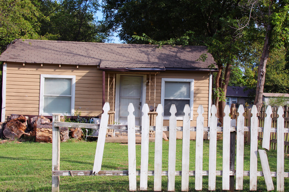 damaged house