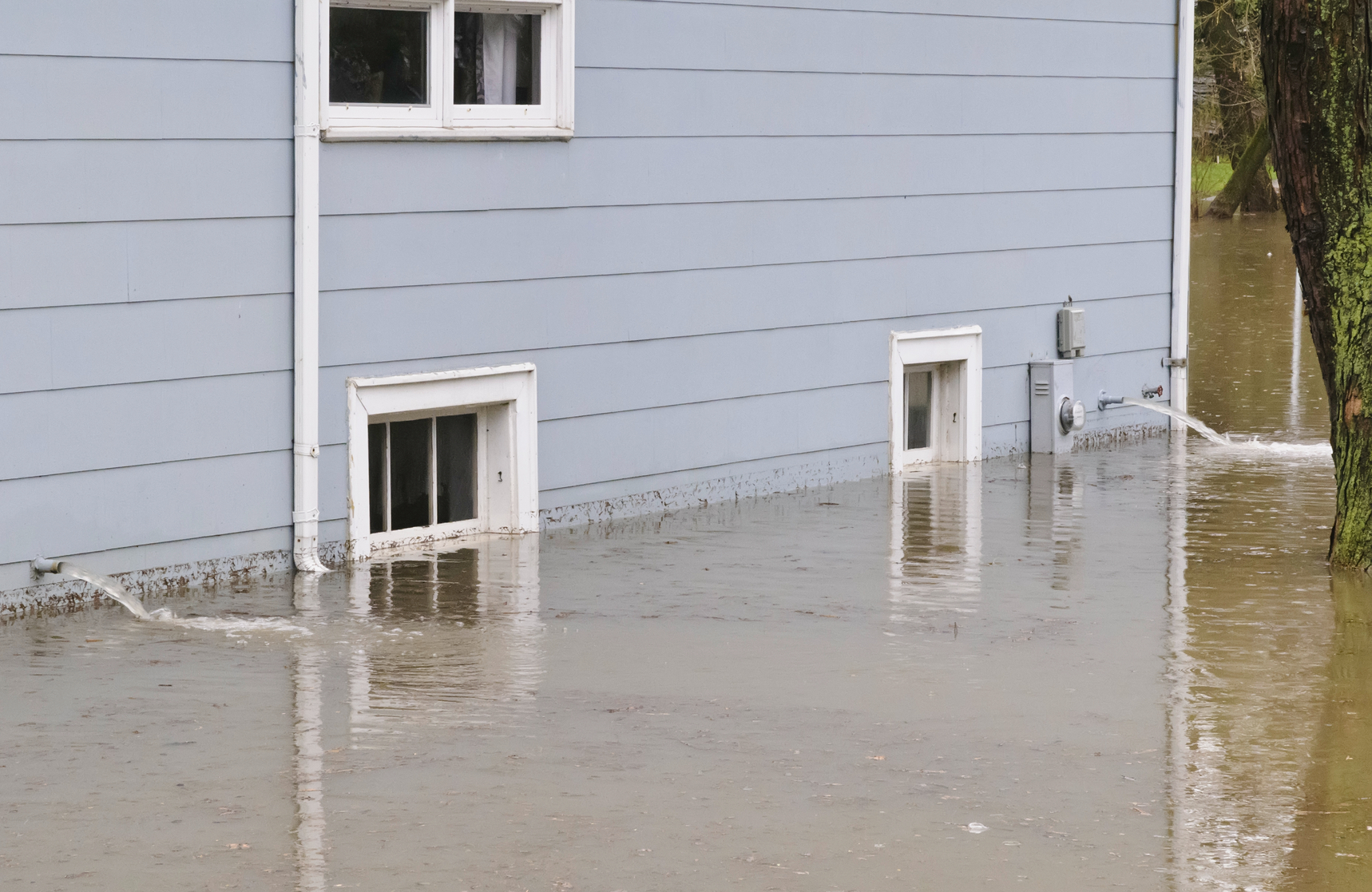 flooded house