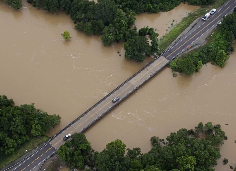 Amite, La., flooded roadway