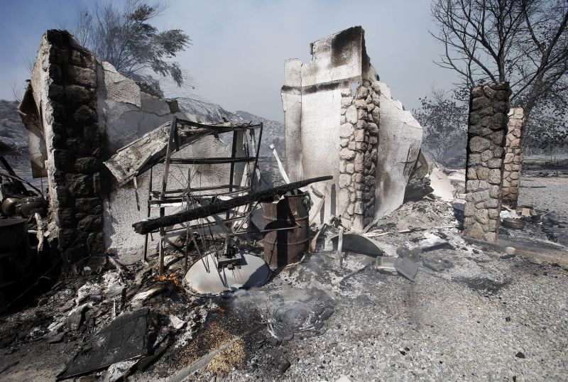 property smolders on Highway 138