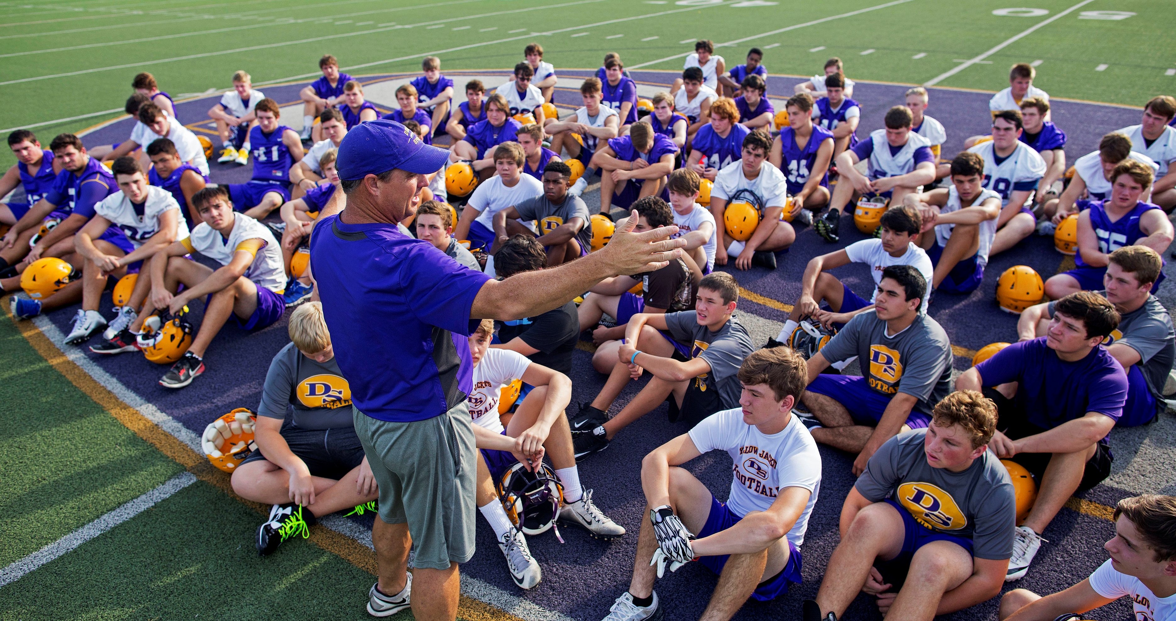 Denham Springs La HS football team after flooding