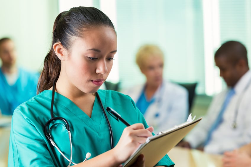 Nurse with clipboard