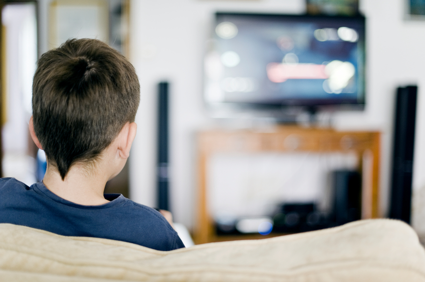 boy watching TV