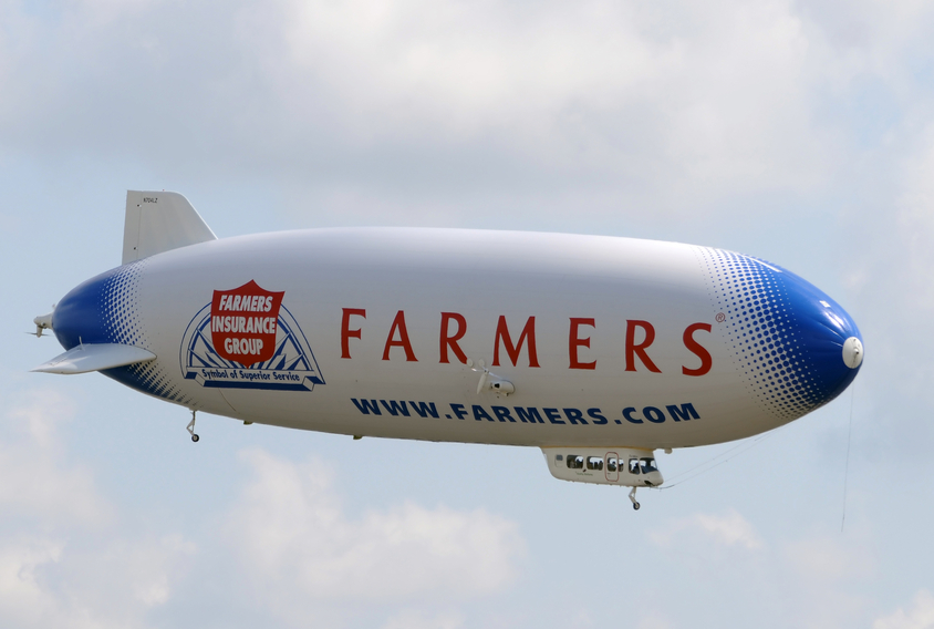 Farmers Insurance blimp