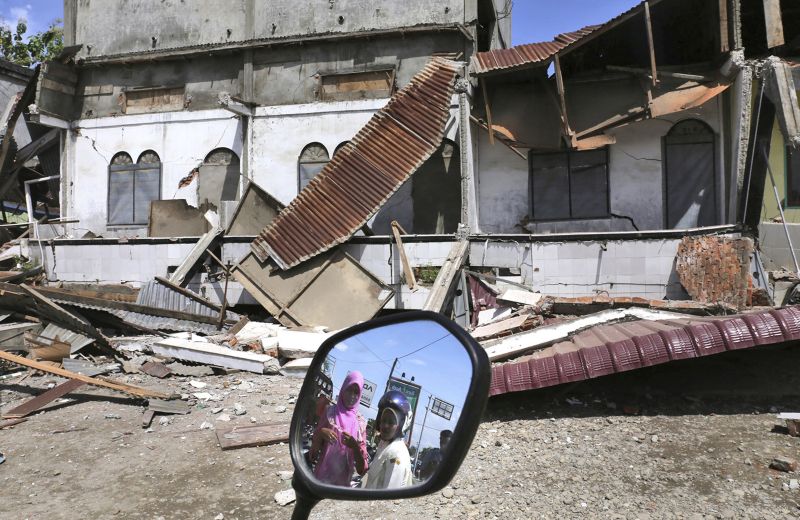  damaged building after an earthquake in Pidie Jaya, Aceh province, Indonesia