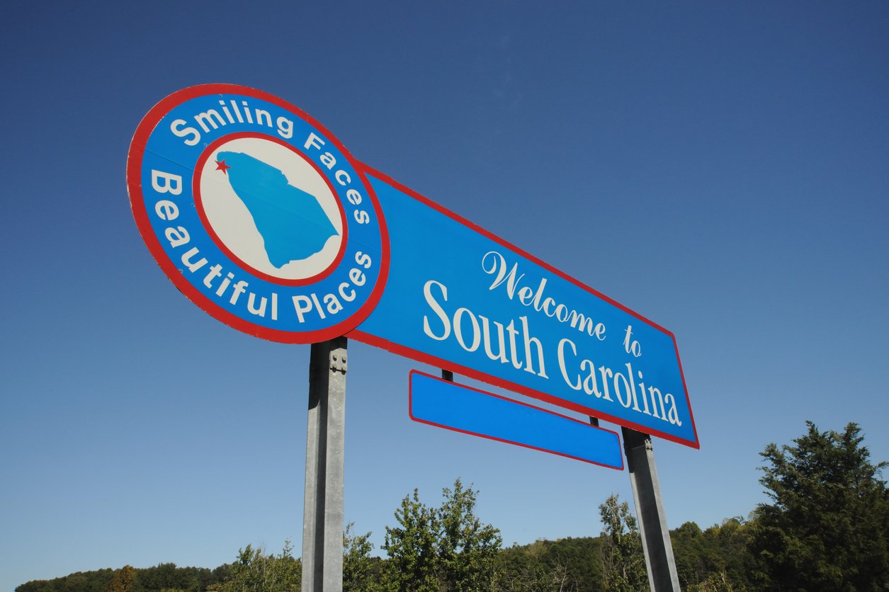 Welcome to South Carolina sign