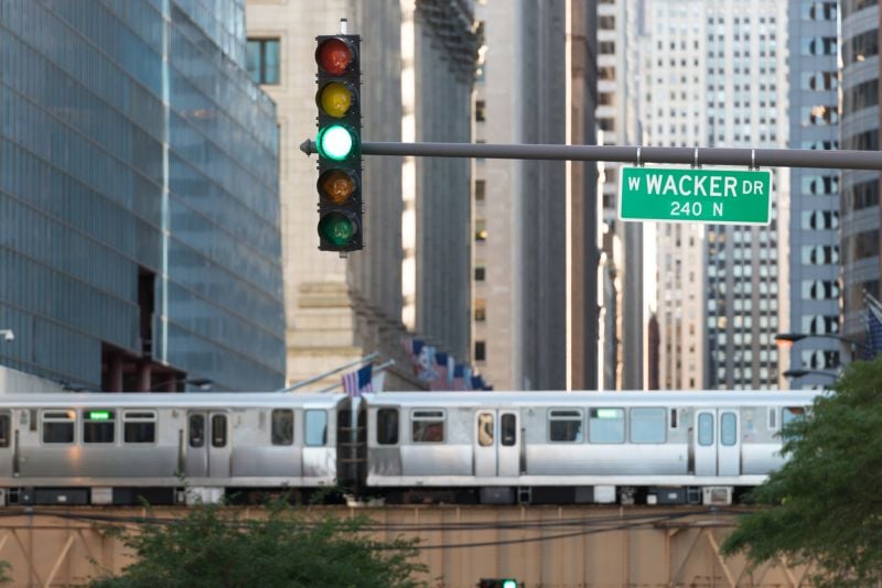 Wacker Drive in Chicago, Illinois