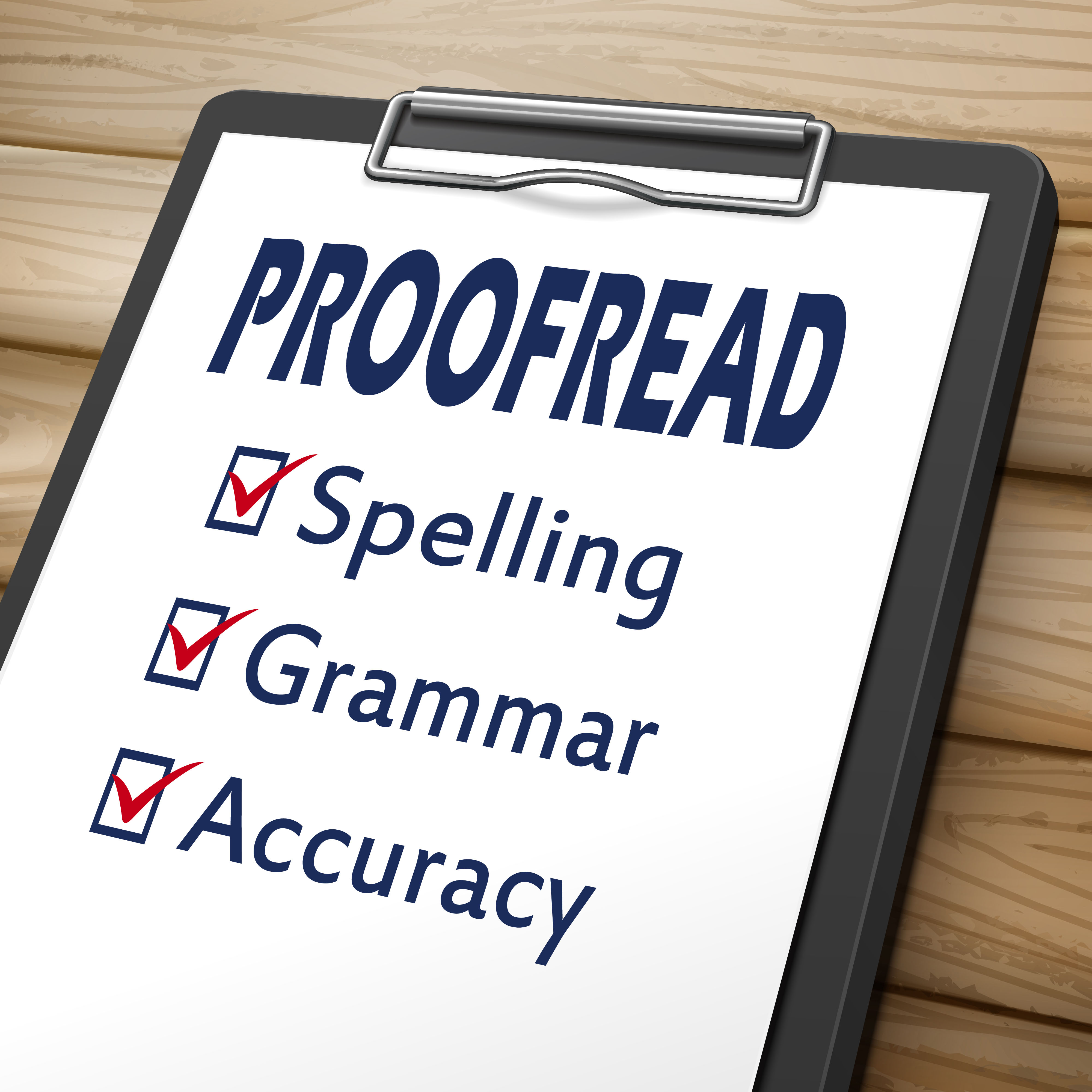 proofreading checklist