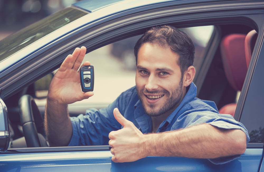 Driver with his UBI tracker