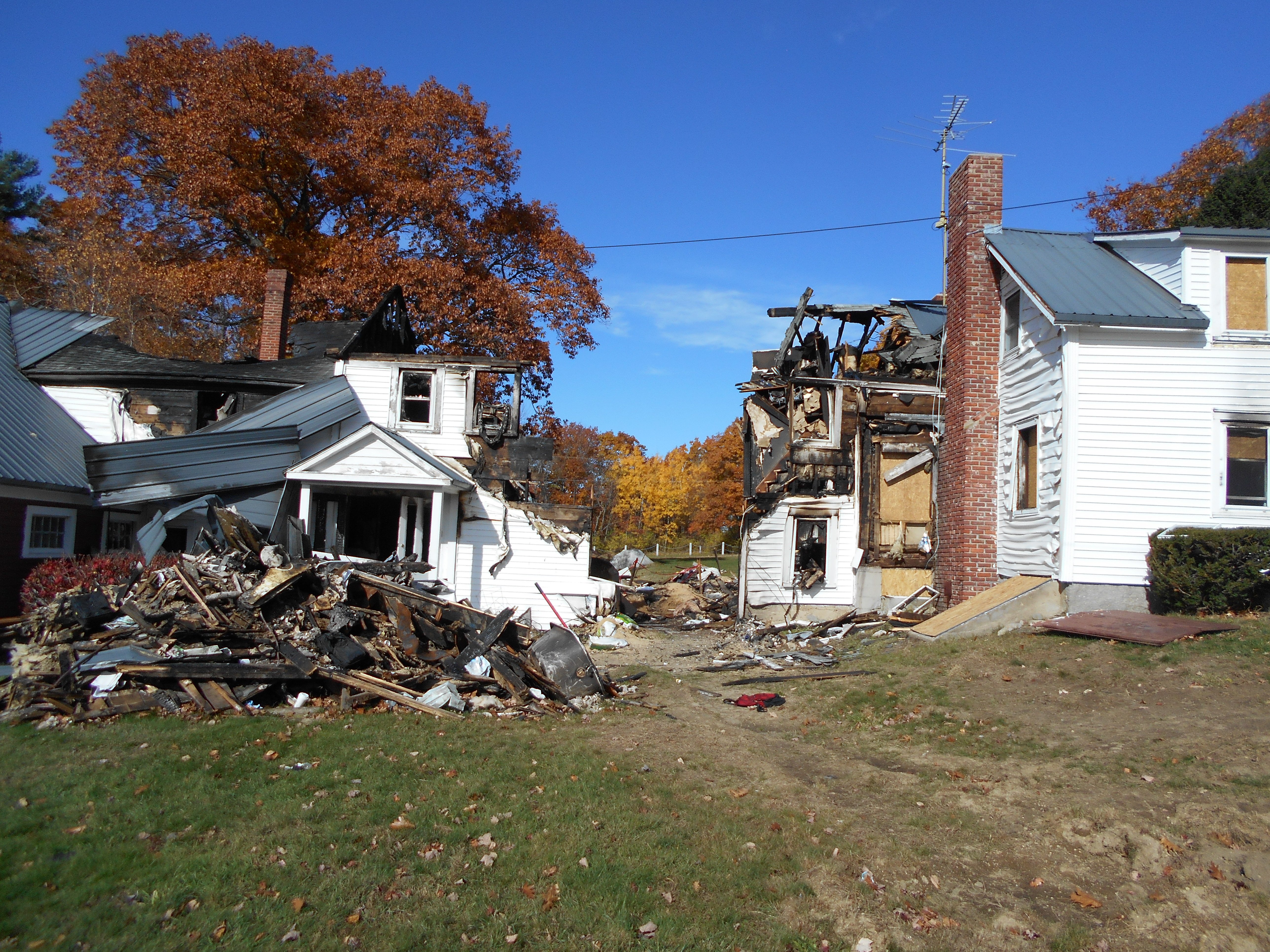 Two burned out homes in Gatlinburg