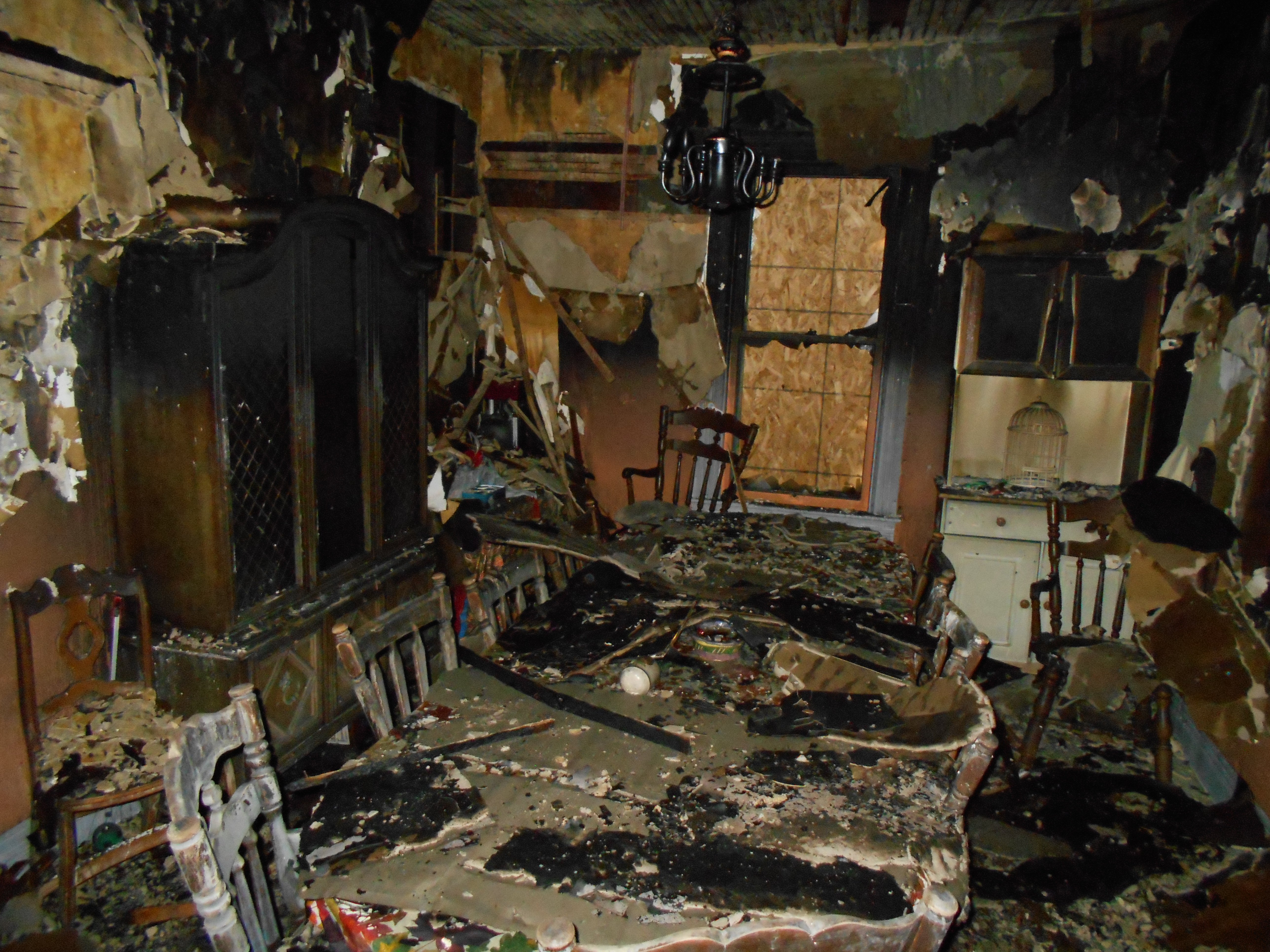 burned out home in Gatlinburg