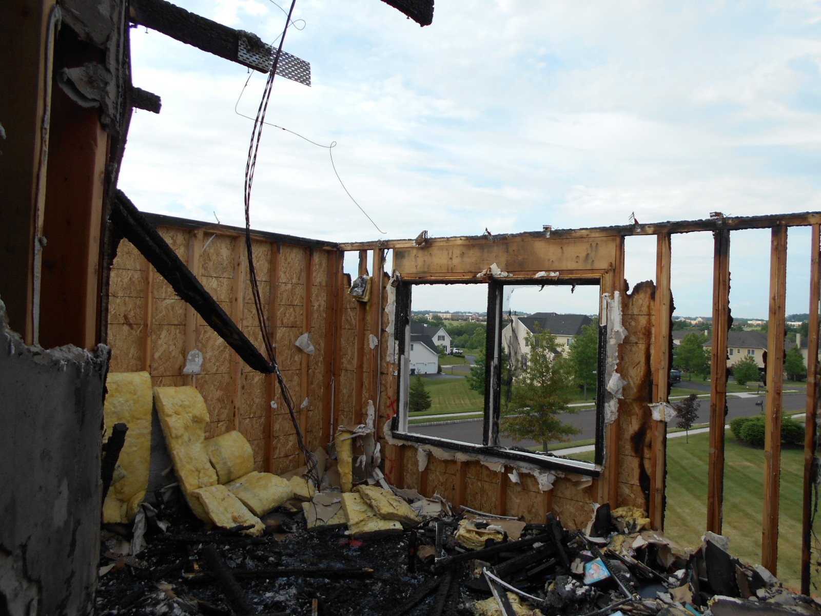 Home destroyed by the wildfire