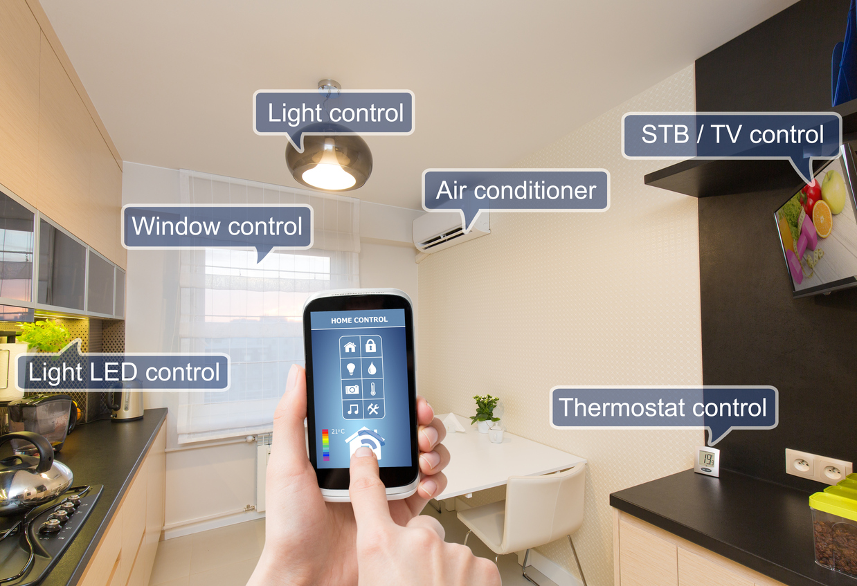 controlling a connected house from a phone