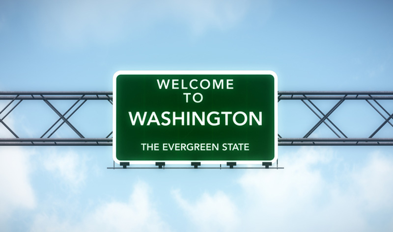 State of Washington highway sign