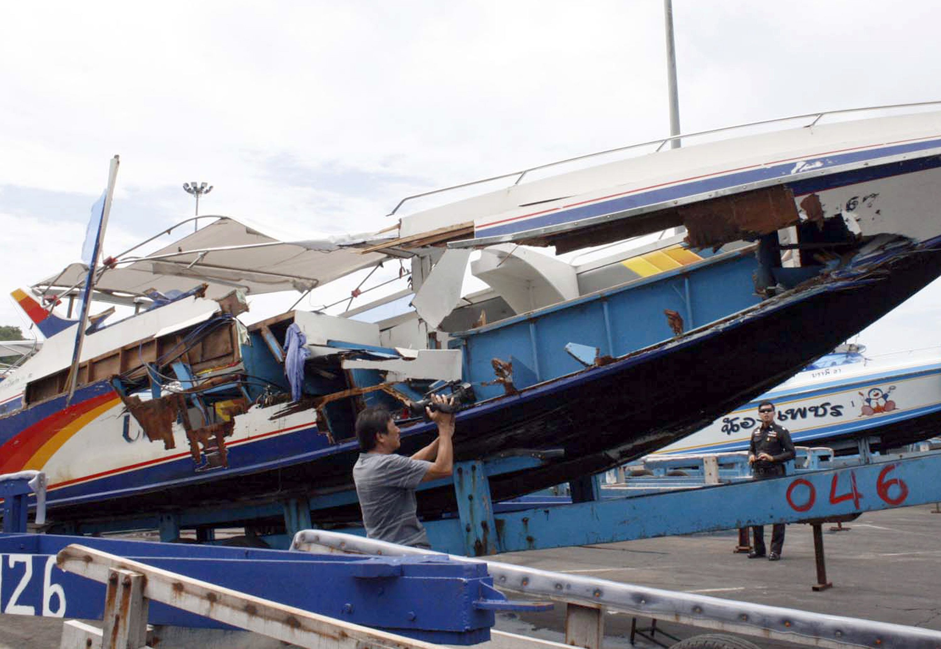 damaged boat