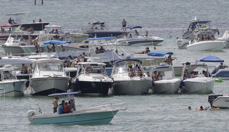 Group of boaters