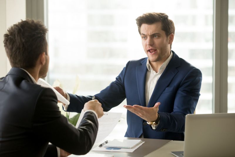 Two men having a difficult conversation