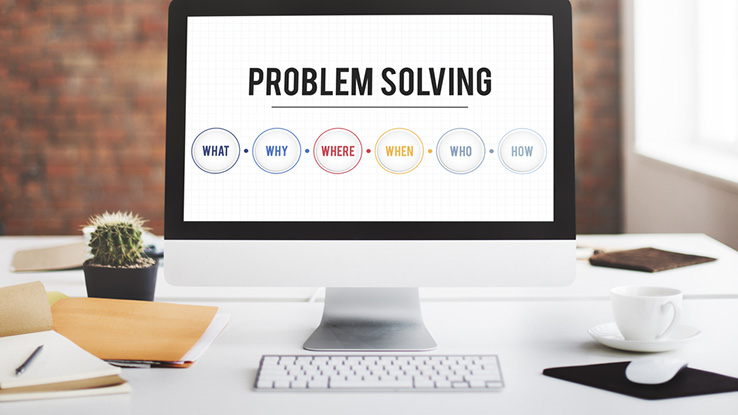 Problem solving computer screen