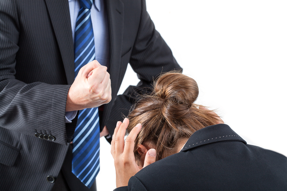 Boss yelling at worker