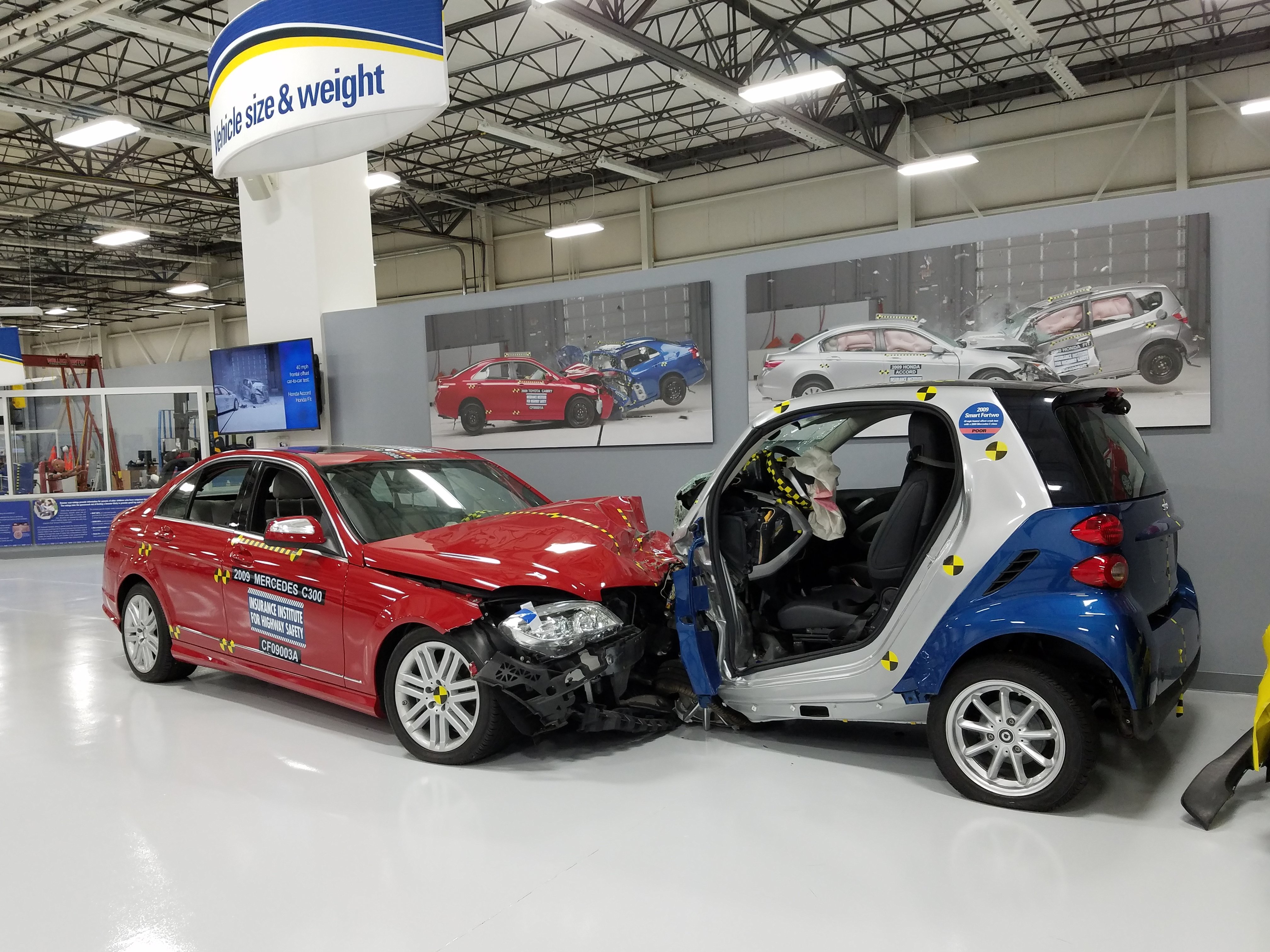 Mercedes Benz and Smart Car crash test