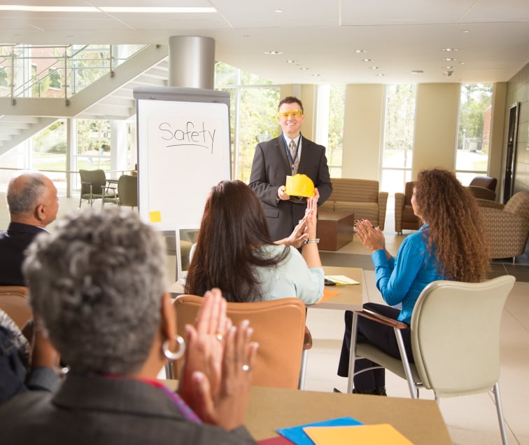 Employee meeting safety training