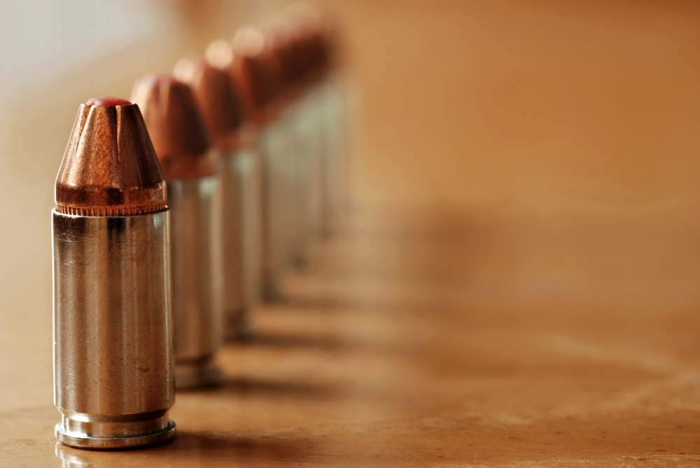 bullets lined up on a table