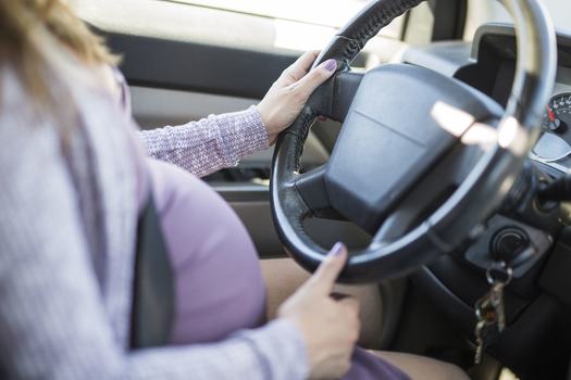 Pregnant woman driving