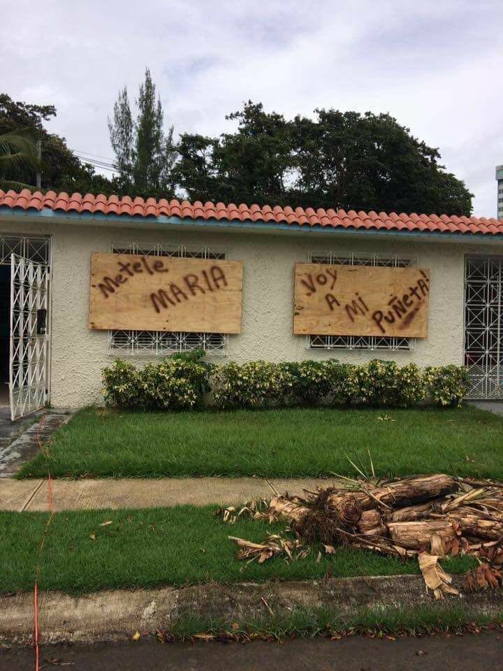 boarded up home on the island of Puerto Rico