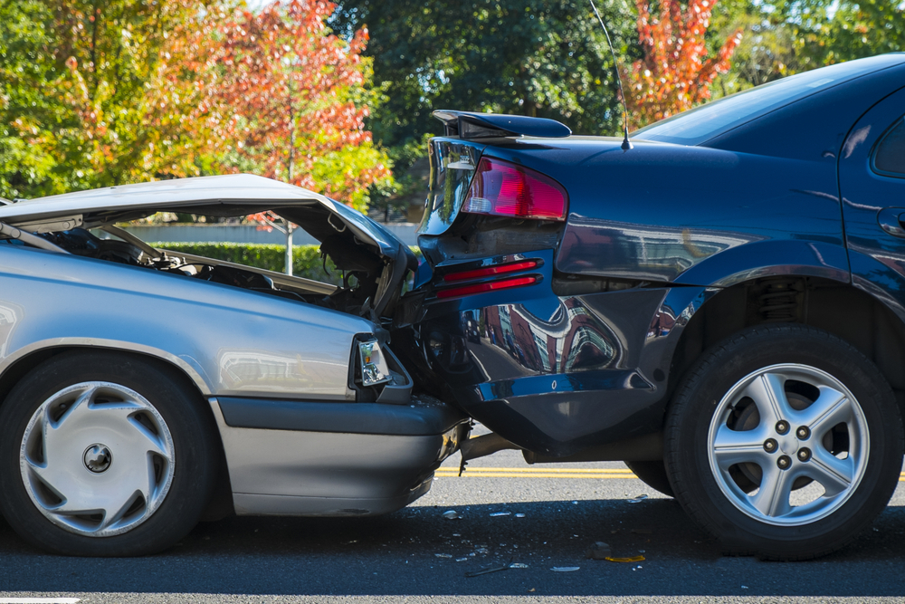 one car running into another car