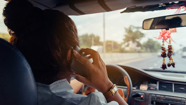 driver talking on cell phone