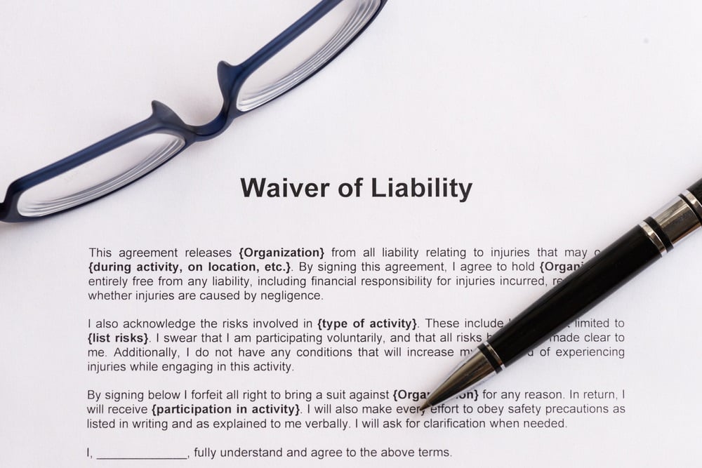 written waiver of liability