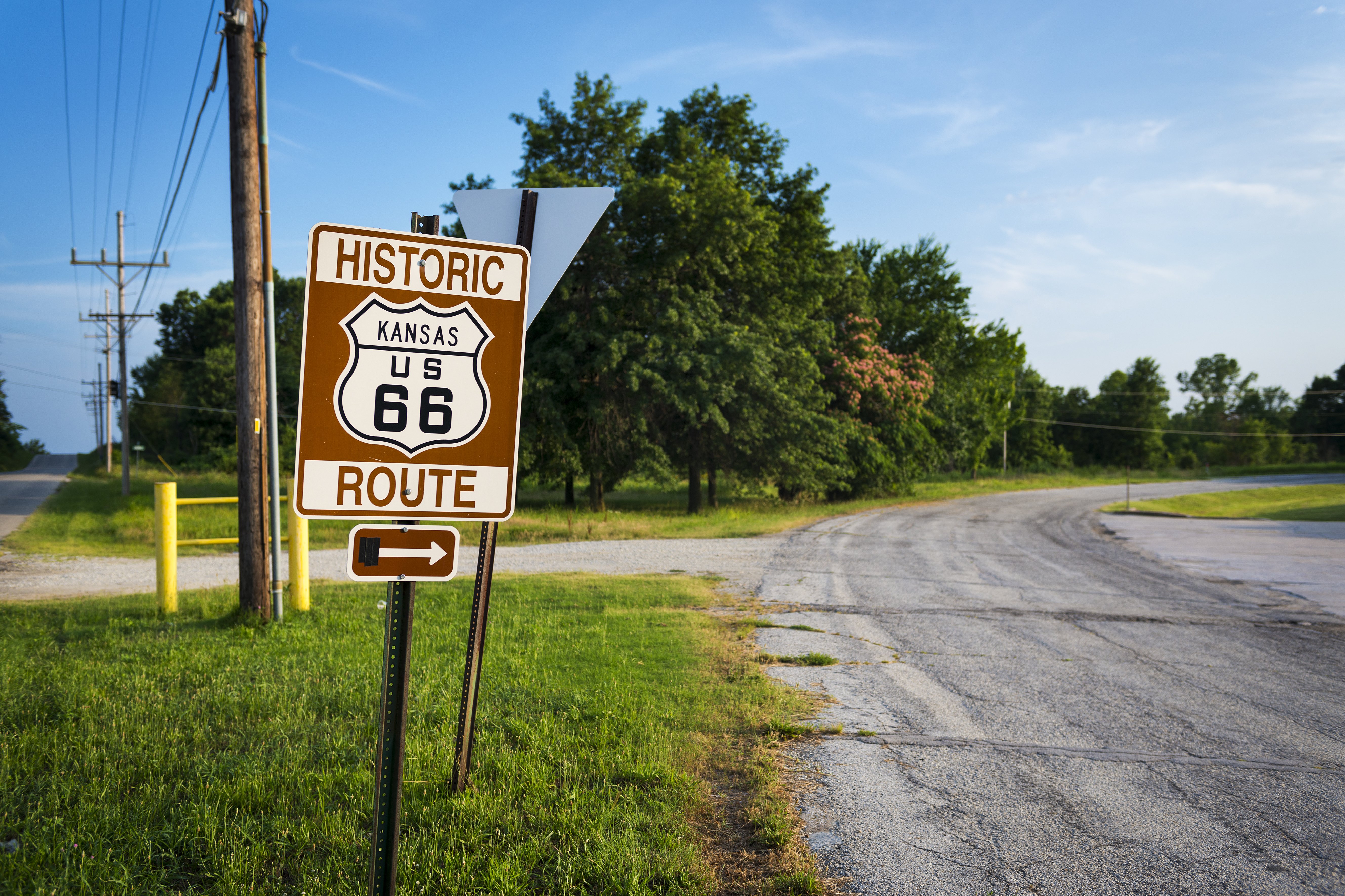 Kansas state road sign 