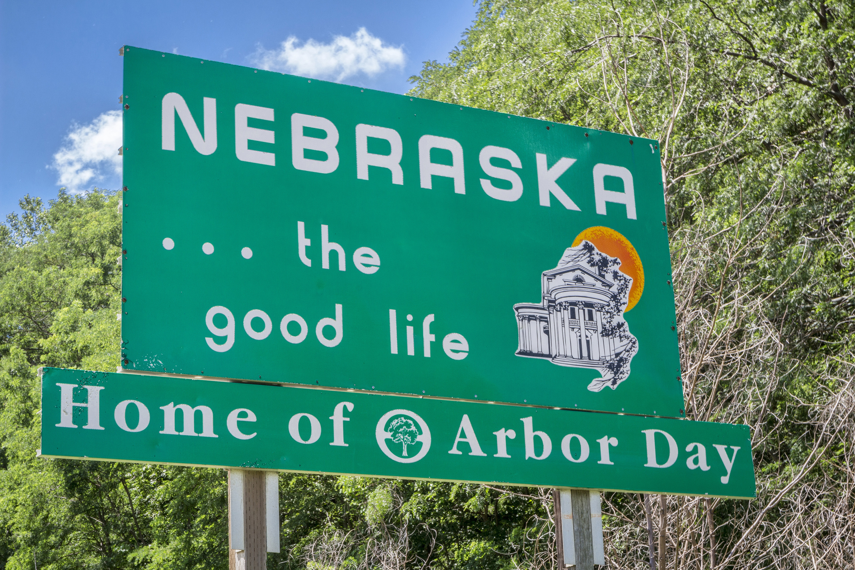 Nebraska road sign