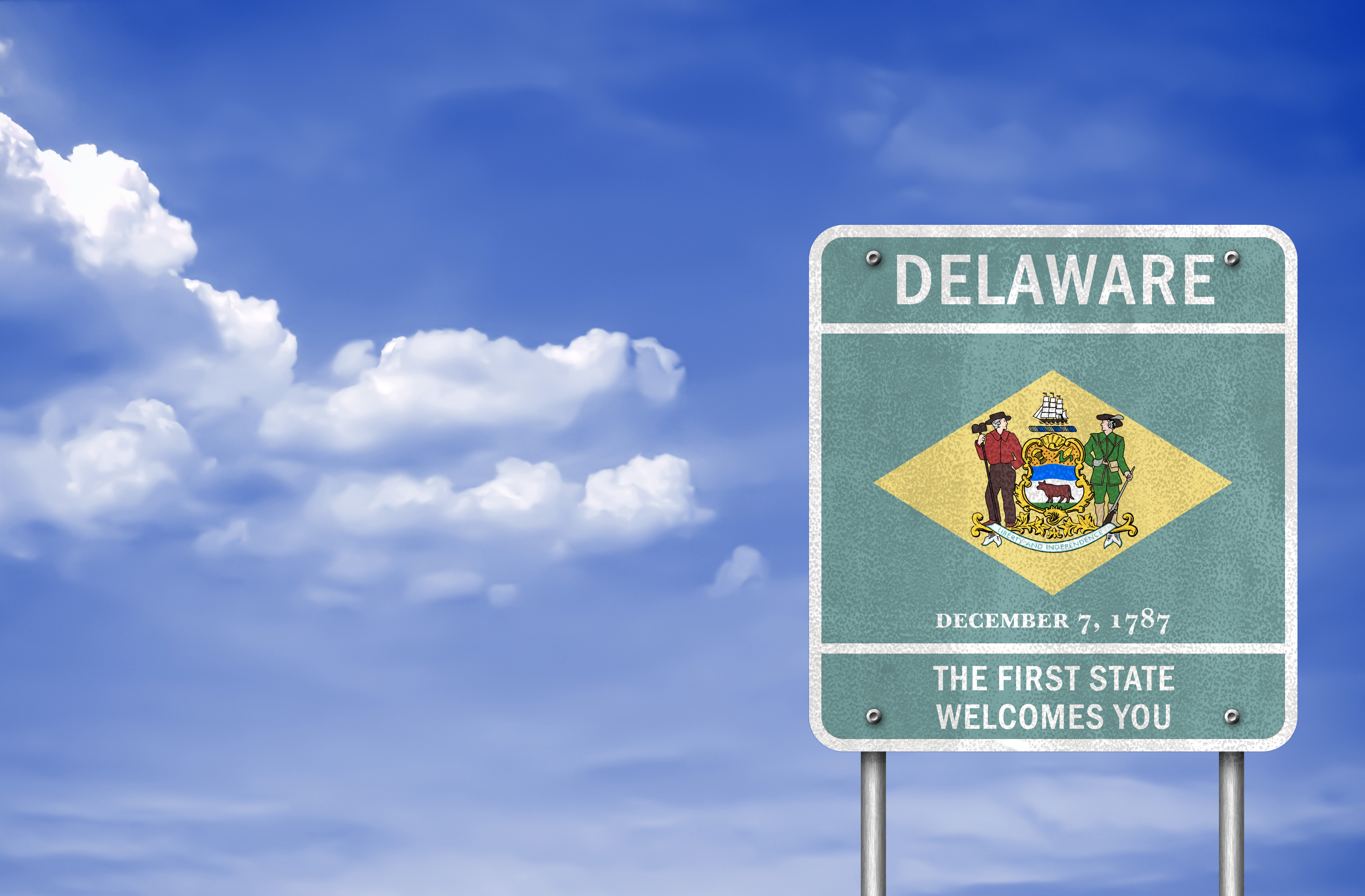 Delaware road sign