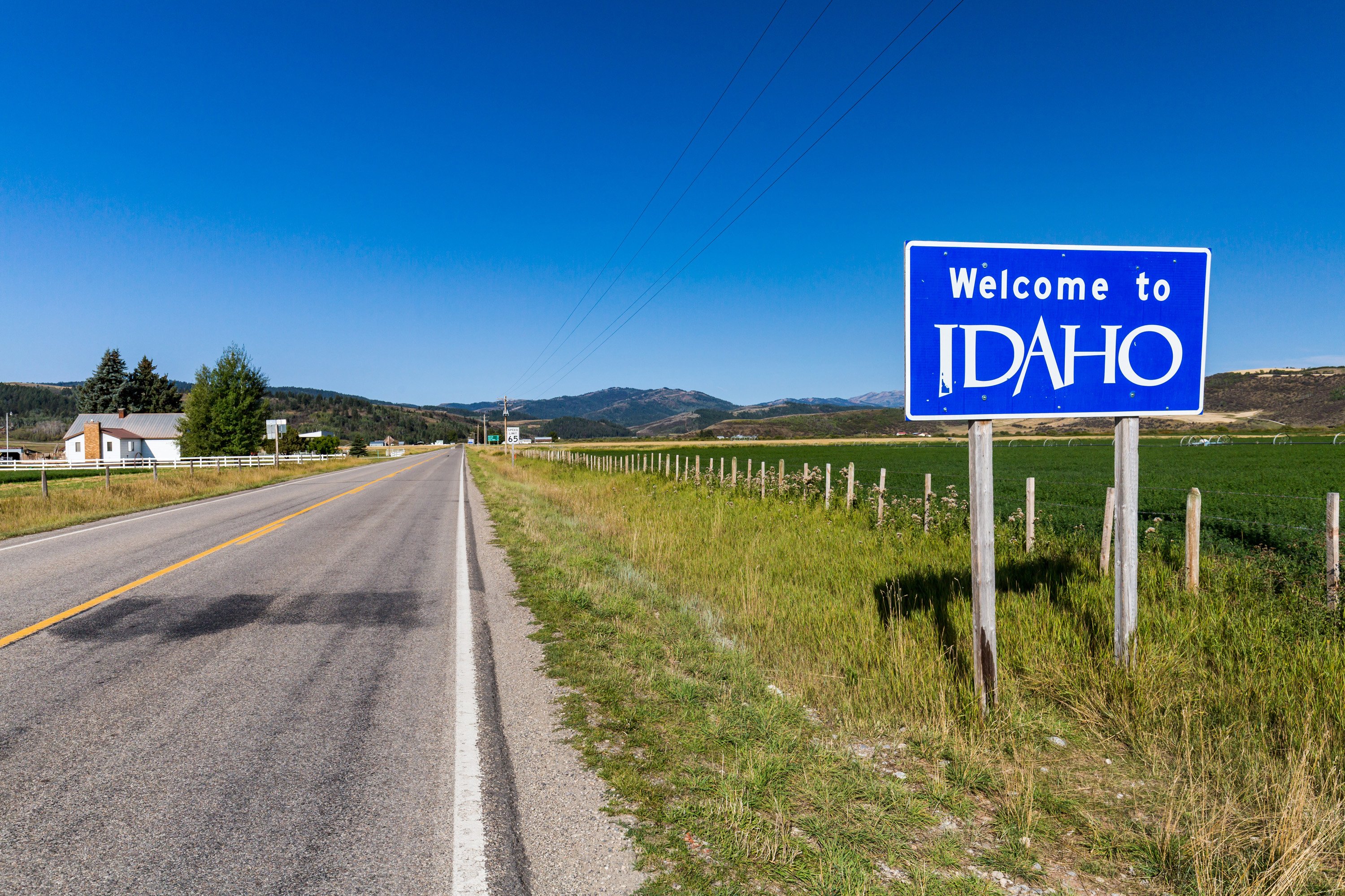 Idaho road sign