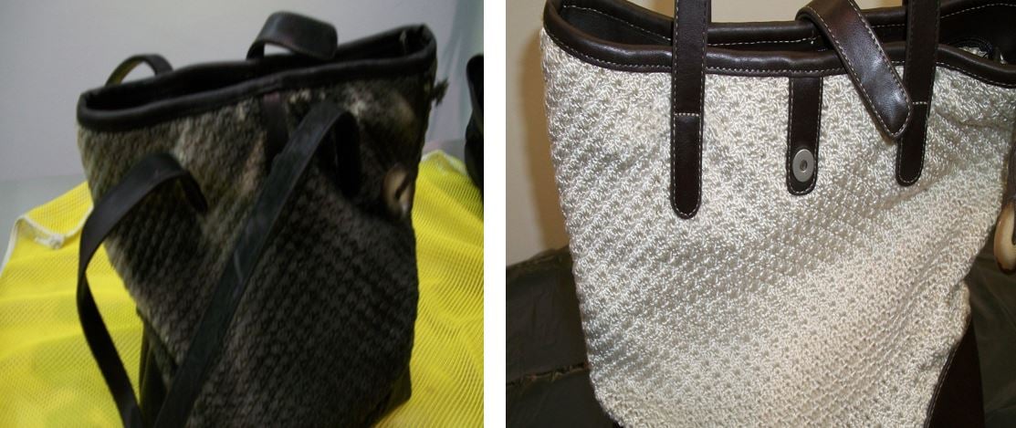 Restoring a leather purse.