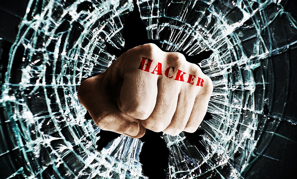 hacker shatters glass