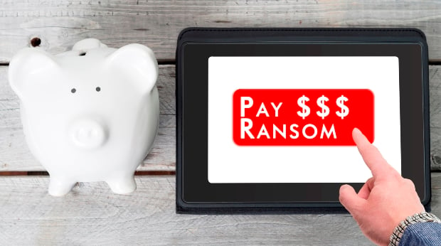 White-piggy-bank-Pay-Ransom-on-tablet-device